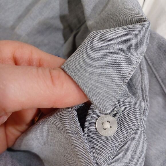 Kit & Ace Shirt Mens M Gray Performance Stretch Casual Comfort Preppy Work Golf - Picture 9 of 9